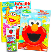 Sesame Street Målarbok Set (2 Böcker - Elmo och Kaka Monstret)