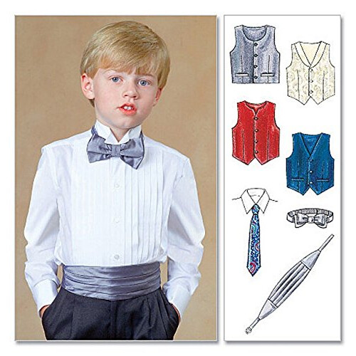 McCall's Patterns M7223 Children's/Boys' Lined Vests  Cummerbund  Bow 1