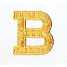 1-7/8 """" Litere galbene ?i numere de fier pe plasture brodat (litera B)