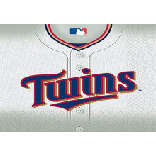 Amscan Minnesota Twins Partyservietten  6 1/2 x 6 1/2 Zoll, 16 Stck, mehrfarbig