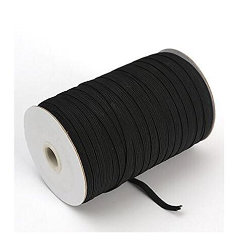 Fltad elastisk 1/2 '' bred 144 meter svart