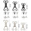 50 set ganci e occhielli per cucire per reggiseno e vestiti 3 misure (argento e nero) 2