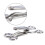 50 set ganci e occhielli per cucire per reggiseno e vestiti 3 misure (argento e nero) 4
