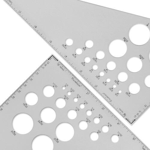 Tri   ngulo de desenho calibrado de alum   nio alumicolor 2 pe   as de 8 polegadas e 10 polegadas Conjunto 30/60 (10 polegadas) e 45/90 (8 polegadas) 1