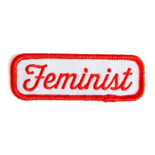 Patch Bordado Feminista Iron On ou Sew On (Vermelho)