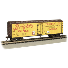 Bachmann Trains - 40' Wood Side Reefer - BRIGHT'S WINES - HO Scale
