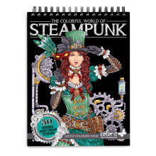 Sznes sznes sznes vilga a steampunk felnott sznezo knyv-50 egyoldal mintk vastag, sima papr fektet