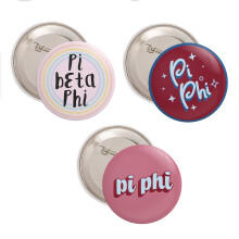 Desert Cactus Pi Beta Phi Butoane Pin Sorority 3 buca?i de varietate Back Back 2,25 -inch - Pack dragu?