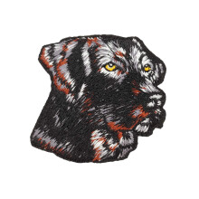 Dragu? cine cu patch laborator negru labrador retriever fier brodat pe un cadou iubitor de cini patch