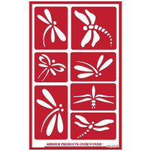 Armour Products Ove N Over-Dragonfly Over N Over Reusable Glass Etchin