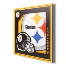 YouTheFan NFL Pittsburgh Steelers 3D Logo Series Wall Art - 12x12