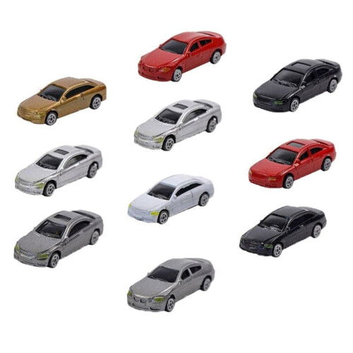 AMLESO 10 Τεμ HO Scale Μοντέλο Αυτοκινήτου 1:87 Αρχιτεκτονικό Μοντέλο Τρένου 1
