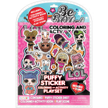 Bendon LOL Surprise Puffy Sticker Coloring and Activity Playset Book