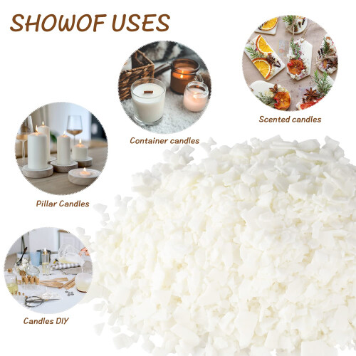 CLTNIKET 10 lb Κερί Σόγιας DIY (Φολίδες & Μαλακό), Φυσικό Κερί Σόγιας 1