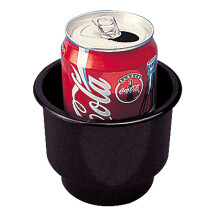Portabevande combinato Sea-Dog 588060 a filo con fori di scarico - Nero 3-5/8"""" ID x 3-1/4"""" D
