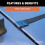 Curt 18050 61-tommer cykelstativ support rem sort sort 5