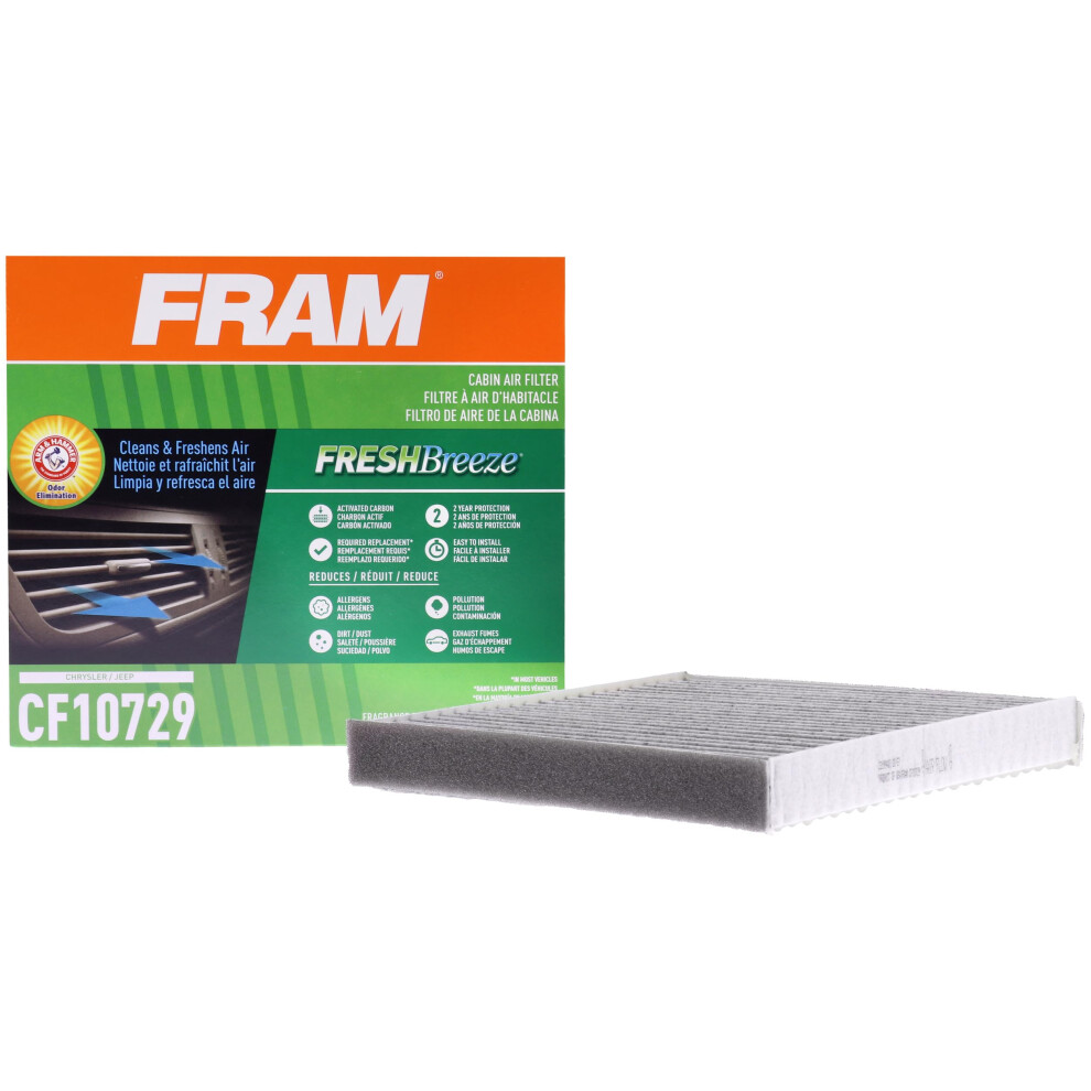 Filtre à air d'habitacle Fram Fresh Breeze avec bicarbonate de soude Arm & Hammer CF10