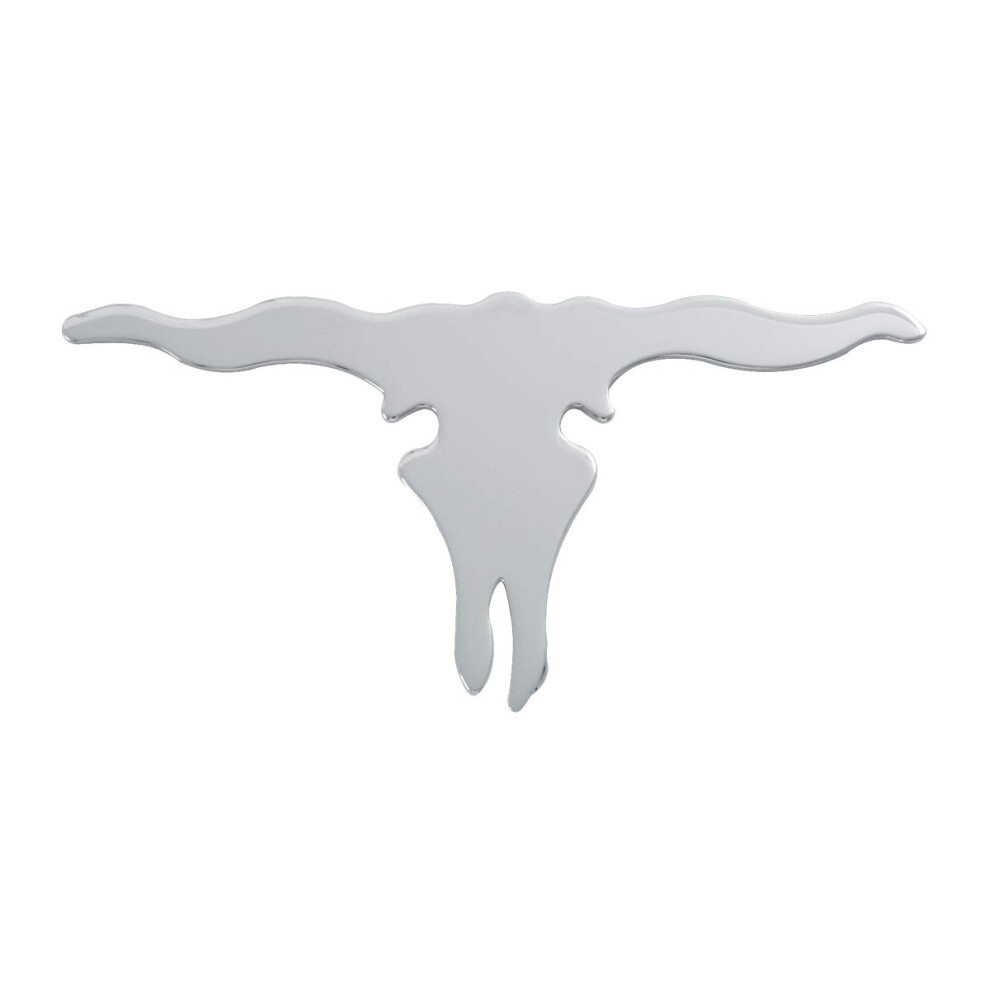 Grand General 90223 Chrome Mini 'Long Horn Skull' Mud Flap Cut-Out 760479902235