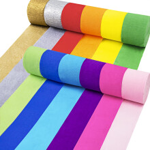 Coceca 12 rollen 984ft cr   pepapier streamers in 12 kleuren voor Rainbow P
