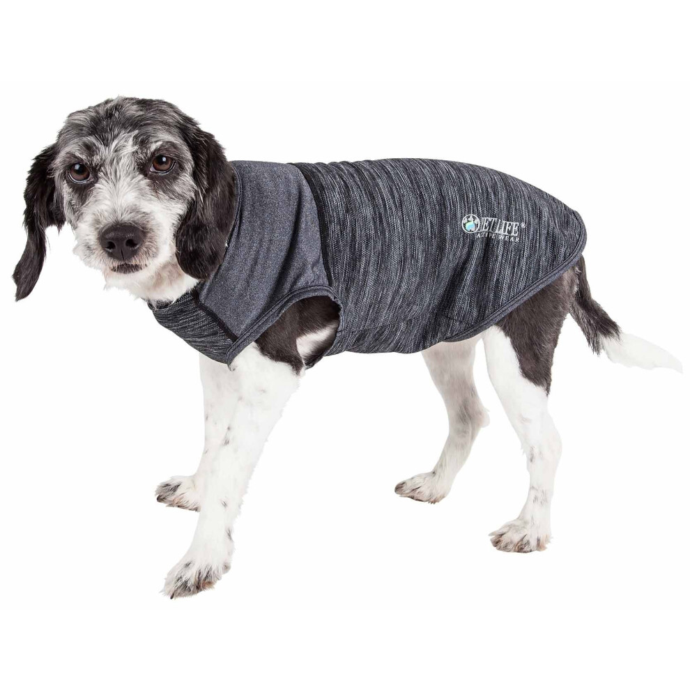 Photos - Dog Clothing Pet Life Active 'Aero-Pawlse' Heathered Quick-Dry And 4-Way Stretch-Pe B07GSHBV3K 