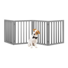 PETMAKER Cancello per Animali Domestici - Cancello per Cani per Porte Scale o Casa - Recinto per Cani da Interno in Legno MDF Stile Fisarmonica P
