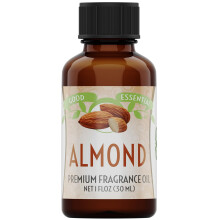 Buoni oli essenziali da 30 ml - Olio profumato di mandorla premium - Perfetto per diffusori, profumi, saponi, candele - 1 fl oz 30 ml