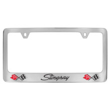 Support de plaque d'immatriculation en métal chromé sous licence officielle pour Chevrolet Corvette C3