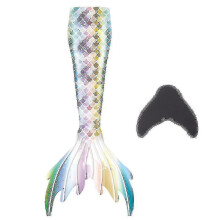 (Yellow, 150CM) Kids Mermaid Tails Compatible With Swimming