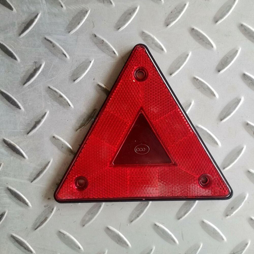 (4) Reflective Sign Board Triangle Warning Reflector 15CM Rear Light Warning  Outdoor Safety