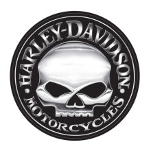 Adesivo Harley-Davidson, Logo Teschio Willie G Argento, X-Large 29 Pollici CG4331