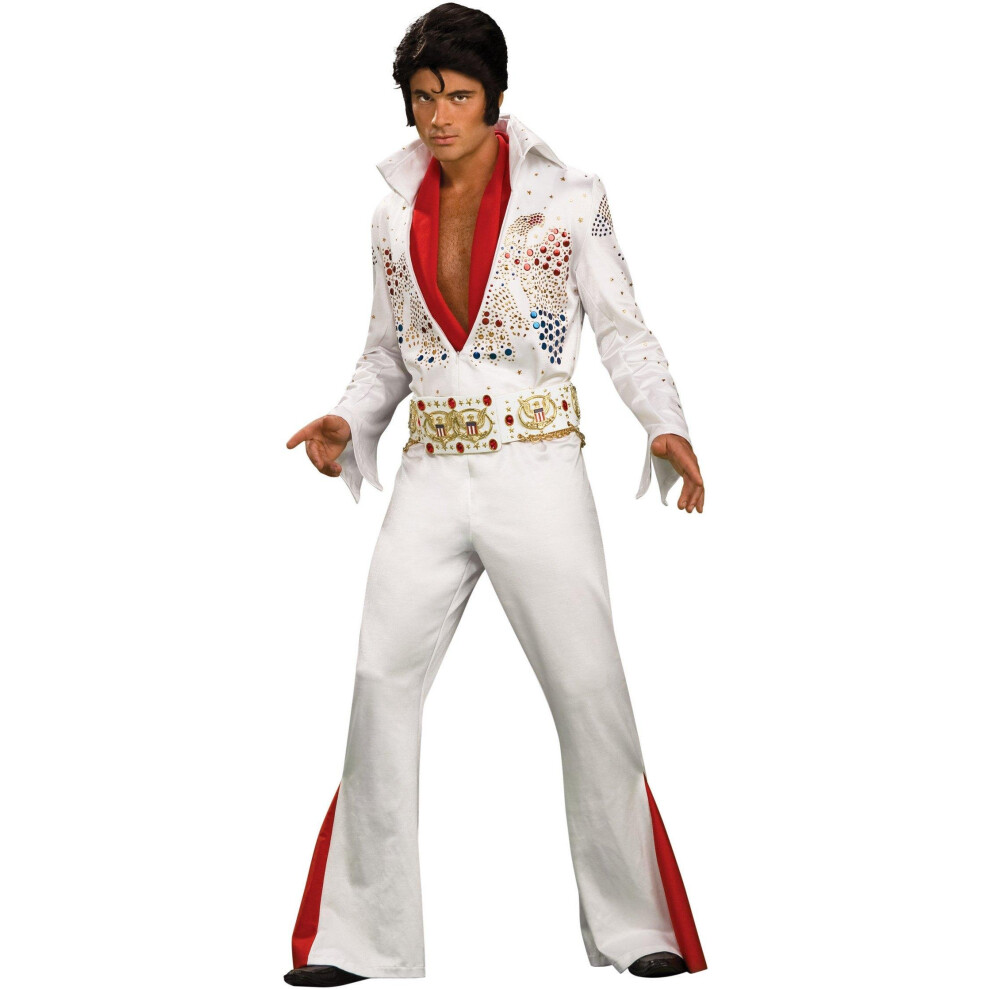 Photos - Fancy Dress Rubies Rubie's mens Elvis Presley Grand Heritage Collection Deluxe adult sized costumes White Large US White 56238L