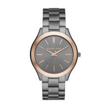 Michael Kors Slim Runway ThreeHand Gunmetal Stainless Steel Men's Wat