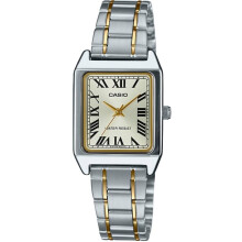 Casio Collection Damklocka i silver- och guldton av rostfritt stål LTP-V007SG-9BUDF