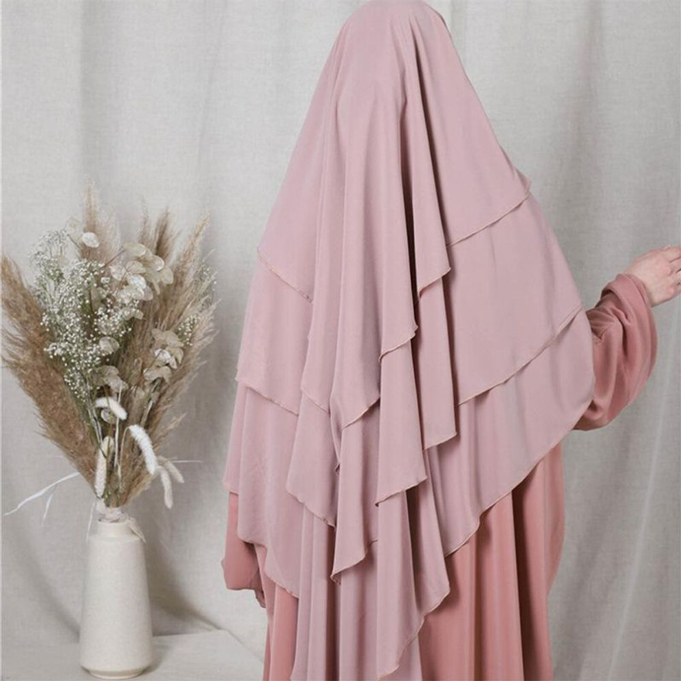 (pink) Multicolor Fashionable Muslim Headscarves Wrap Around Hair, Neck, And Ears. Some Muslim Women Have A Preference For Religious Headscarves