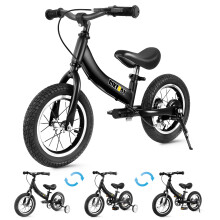 Balance Bike 2 in 1 La double utilisation d'un velo d'equilibre pour enfants et d'un velo pour tout-petit pour 2 3 4 5 6 7 ans -12 14 16 pouces a