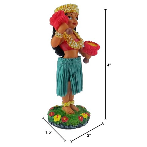 KC Hawaii Miniatur Halani Hula Mädchen Dashboard Puppe 2