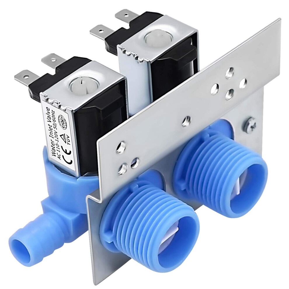 New Upgrade 285805 Washer Water Inlet Valve with Mounting Bracket Fit for Whirlpool Kenmore Maytag Frigidaire Electrolux Washer