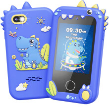 UCIDCI Kids Smart Phone Toys for Girls Toddler Phone Toys with Learning Games Christmas Birthday Gifts for 3 4 5 6 7 Year Old Boys Blue