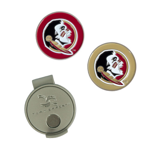 STUGENT STAMP Florida State Seminoles Clip Hat e 2 marcatori da palla