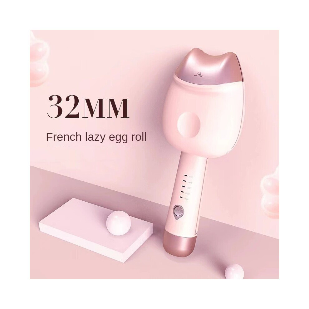 32mm Cat Ear 2 Barrels Ceramic Curling Irons Egg Rolls Hair Curler For Perm Mini Hair Crimper Curling Hair Styling Tools