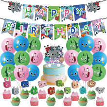 Roblox Pet Simulator Birthday Party Decoration Set – Banner, Pull Flags & Balloons for Kids' Party, Plastic & Paper