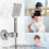 Adjustable Shower Rack Suction Cup Type Lotus Canopy Bracket Handheld Shower Head Bathroom Nozzle Fixed Base 3