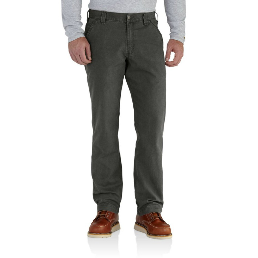 Carhartt mens Rugged Flex Relaxed Fit Canvas Work Pants  Peat  38W x 32L US