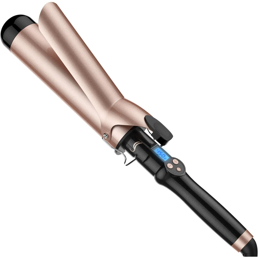 (50MM) 2 Inch Large Barrel Curling Wand Ceramic Tourmaline Dual Voltage
