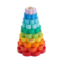 Fisher-Price Wooden Ring Stacker Toddler Fine Motor Toy - Multicolour
