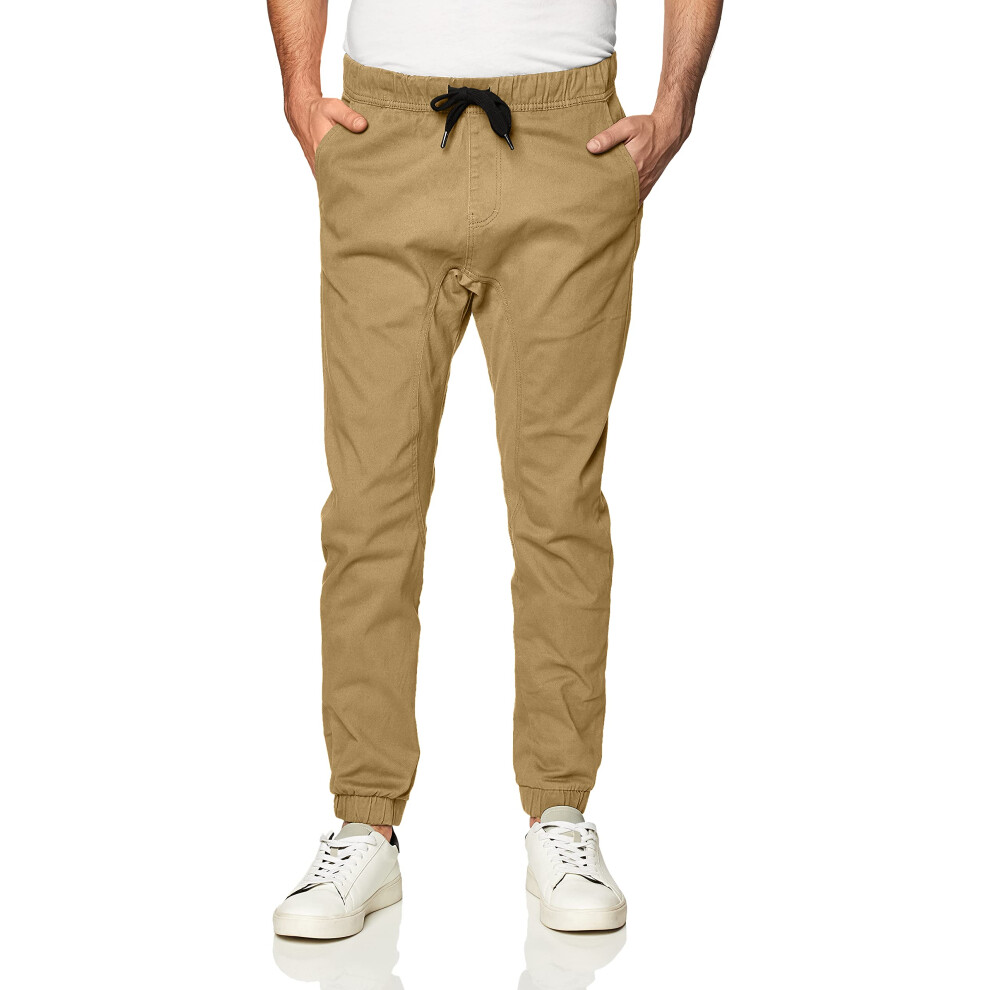 Southpole Men's Basic Stretch Twill Jogger Pants-Reg and Big & Tall Si