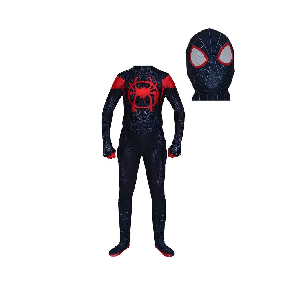(GlassEyes, 160) Spiderverse Into The Kids Adult Costume Miles Morales Suit Cosplay