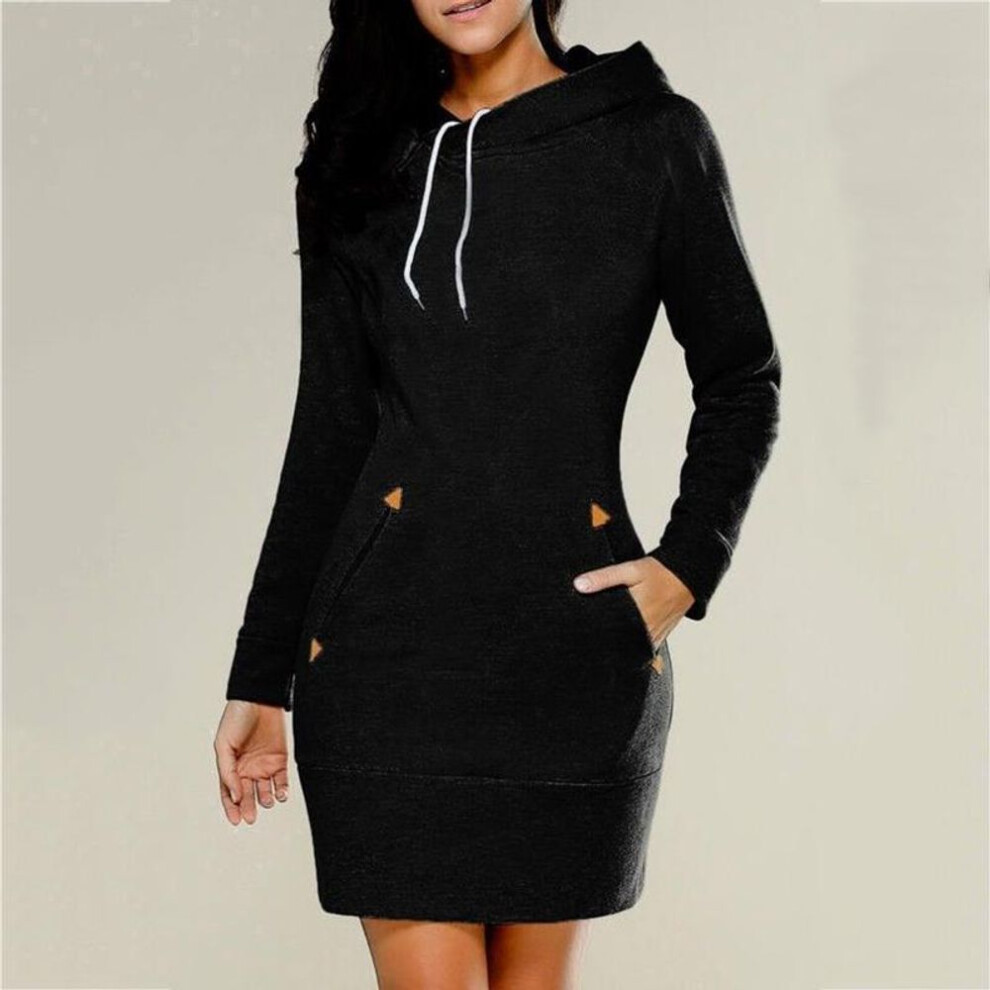 (black, M) Women Fashion Autumn Dress Women Casual Long Sleeve Sports Pullover Hoodies Sweatshirt