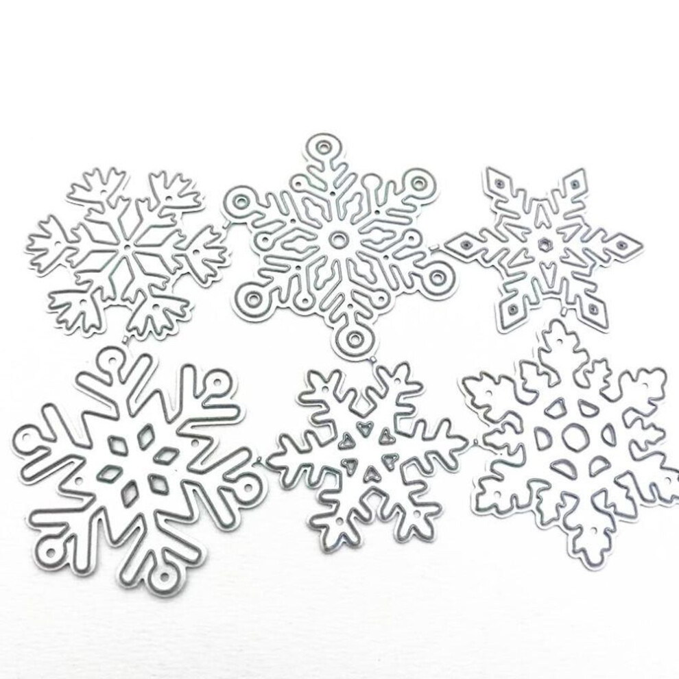 6 Styles Christmas Snowflake Metal Cutting Dies Scrapbooking Photo Die Cut Embossing Cutter Decoration