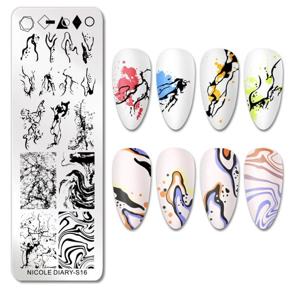 (034) 1 Pcs Rectangle Stamping Template Fashion Designs Nail Art Image Plate